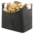thumbnail image 3 of 1pc  Extra Large Foldable Felt Firewood Basket,  Heavy Duty with Reinforced Handles - Multi-use Storage - Dark Grey, 3 of 9