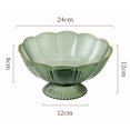 thumbnail image 2 of Chendee Multifunctional Fruit Plate With Drainable Base, Clear Plastic Fruit Bowl,Green, 2 of 5