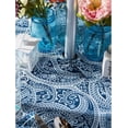 thumbnail image 5 of DII Blue Paisley Print Outdoor Tablecloth With Zipper 60x120, 5 of 8