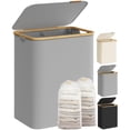 thumbnail image 1 of Cesto de Ropa SONGMICS con 2 Secciones, 130L, con Tapa, Gris Paloma, 1 of 8