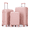 Pink, variant on Vacmaster luggage set,3 piece luggage sets with spinner wheels,Lightweight Hardshell Luggage Sets,with TSA Lock,20" Carry-On, 24”& 28” large Checked Luggage,for Extended Travel,Black