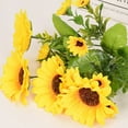 thumbnail image 4 of Clearance Artificial flowers under $5,Mother Gift Sunflower Artificial Flower True Artificial Flower Home Office Wedding Decoration Arrangement Bouquet Decoration With Artificial Flowers, 4 of 5
