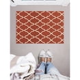 thumbnail image 3 of Linon Trio Geo Hand Tufted Polyester 1'10"x2'10" Rug in Rust Red, 3 of 4