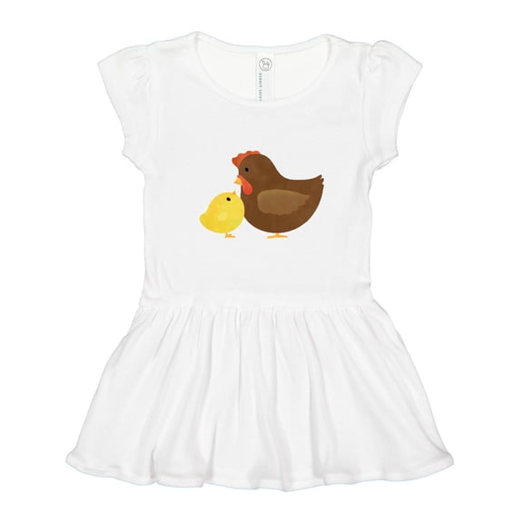 Inktastic Hen and Chick Farm Animals Girls Toddler Dress