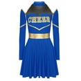 thumbnail image 3 of TiaoBug Women's School Musical Party Dress Halloween Cheerleading Costume Fancy Dress Cosplay Uniform Dresses Royal Blue L, 3 of 7