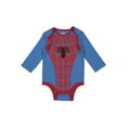 thumbnail image 2 of Marvel Infant Baby Boys 5 Pack Cuddly Long Sleeve Bodysuits Multicolored 6-9 Months, 2 of 5