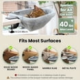 thumbnail image 6 of Semi-Circular Folding Cat Bed with Sunken Design and Soft Faux Fur Material, Space-Saving Desk Bed for Cats Up to 40 Pounds, 6 of 8