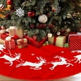 thumbnail image 6 of Antqov Soft Christmas Tree Skirt Carpet with Christmas Deers 48" Large Christmas Decor Tree Mat for Halloween Christmas Party Home Decorations, 6 of 8