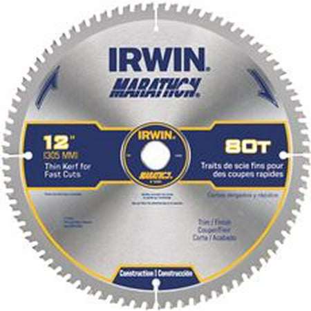 

Irwin Marathon Miter/Table Saw Blades 12 In. X 80T 1 In. Arbor