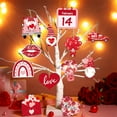 thumbnail image 5 of KCEHTA 24 Pcs Valentines Day Decorations for Tree, Valentine's Day Wooden Hanging Ornaments, Pink Valentine Ornaments, Valentines Christmas Tree Decorations, Valentines Day Decor for Home Office, 5 of 6