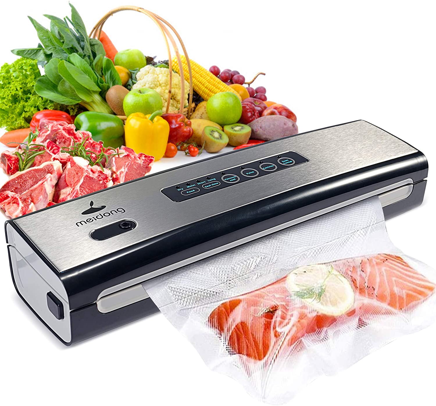 Commercial Food Saver Vacuum Sealer Machine Seal A Meal System Indicator Lights 