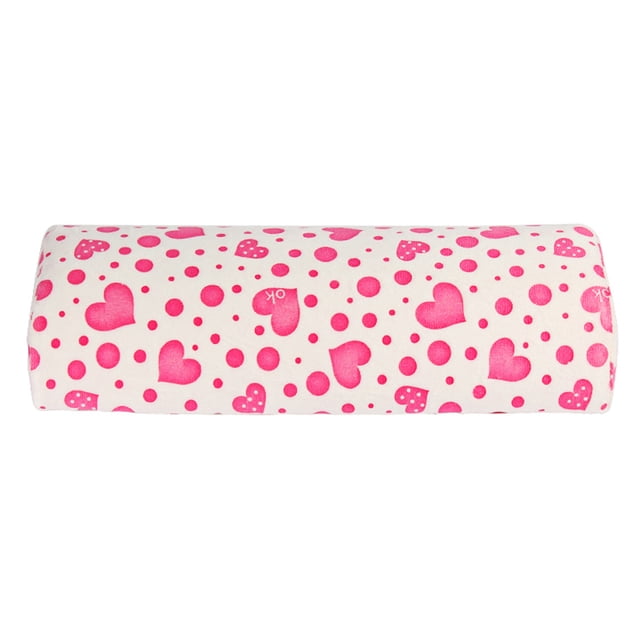 Herramienta de arte de uñas Toalla de corazón de melocotón Almohada de mano Semicírculo Almohadilla de mano-Blanco Adepaton CPB-DE-LYY480-1