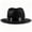 Black-BK, variant on MMJ Wide Brim Jazz Hat 1930s Vintage Style Non Woven Shaped for Party Performance Costume
