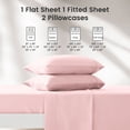thumbnail image 5 of Sonive Bed Sheet Sets, Ultra Soft Breathable Luxury 4 Piece (Rose Pink, Full), 5 of 6