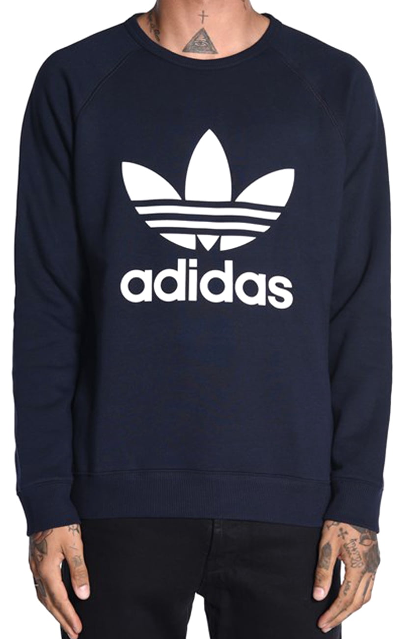 adidas navy sweatshirt mens
