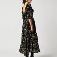 thumbnail image 5 of Vestido estampado floral para mujer Vestido largo fluido y suelto informal Ygjytge Negro T L para Mujer, 5 of 5