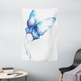 thumbnail image 1 of Watercolor Tapestry, Hand Drawn Style Blue Butterfly Nature Inspired Art Brush Strokes in Soft Colors, Wall Hanging for Bedroom Living Room Dorm Decor, 40W X 60L Inches, Blue White, by Ambesonne, 1 of 2