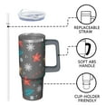 thumbnail image 3 of Green 30oz Xmas Cup with Lid and Straw, Christmas Bells Stainless Steel Insulated Tumbler Gifts for Holiday, 3 of 5