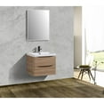 thumbnail image 4 of Eviva Smile 24" White Oak Wall Mount Modern Bathroom Vanity w/ White Integrated Top, 4 of 5