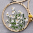 thumbnail image 1 of DIY Chinese Style Embroidery Starter Kit with Pattern  Cross Stitch Kit Including Clear Organza Stamped Embroidery Fabric with Pattern Embroidery Frame Color Threads  Needle(White Flowers, 1 of 8