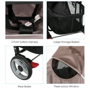 Costway Foldable Lightweight Baby Stroller Travel Pushchair 0-36 Months Age Group 13 lbs Coffee