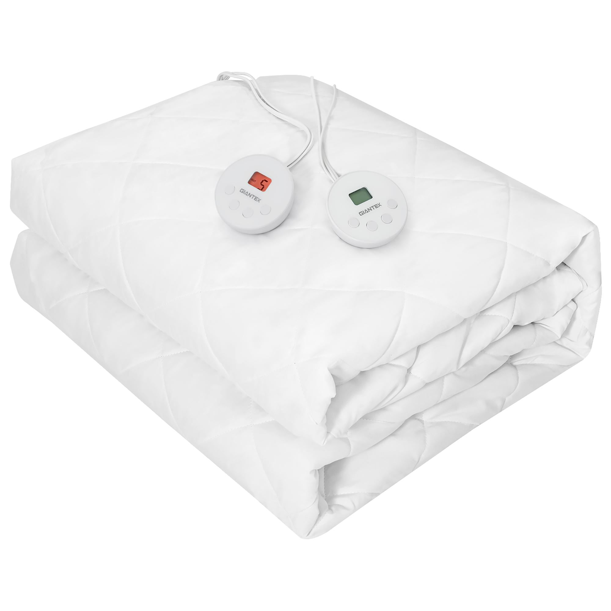 Giantex Heated Mattress Pad Queen Size Electric Heated Mattress Cover W 10 Heat Setting 8 Hours Auto Off Timer Function Premium Electric Bed Warm