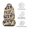 thumbnail image 4 of Wukai Cute Dog Full Set Car Seat Covers with Soft Padding Universal Auto Front Seats Protector and Cushion Mat, 4 of 5