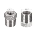 thumbnail image 3 of Uxcell Hex Reducing Bushing, Male to Female Pipe Fitting Reducer Adapter 3/8 PT x 1/8 PT, 3 of 5