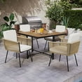 thumbnail image 3 of YYAo Patio Dining Sets,Patio Dining Chairs and Table,5 Pieces Patio Dining Set with Acacia Wood Tabletop, 3 of 12
