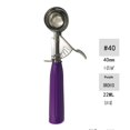 thumbnail image 2 of Scoop Trigger Release Cookie Scoop - With Handle Stainless Steel Disher For Portion Control Scoop Cookie Dough Cupcake Batter Or Ice Cream (Purple-40mm), 2 of 5