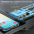 thumbnail image 3 of Feishell Case for Samsung Galaxy A16 5G Camera Lens Slide Protection Cover with Ring Holder Kickstand, Armor Heavy Duty Military Grade Shockproof PC Rugged Bumper for Samsung Galaxy A16 5G,
Lightblue, 3 of 7
