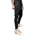 thumbnail image 3 of Mrrootc Men's Casual Drawstring Solid Color Pockets Cargo Pants, 3 of 4