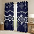 thumbnail image 2 of Feelyou Adult Vintage Damask Black Out Curtains, Hippie Farmhouse Floral Curtains Pack of 2 (42x63 Each), Southwestern Fashion Bedroom Curtains, Black Out Curtains Decor, 2 of 6