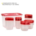 thumbnail image 3 of set de 50 contenedores para alimentos con tapa, 3 of 5