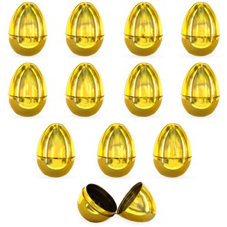 Golden Easter Egg - 4 Inch Plastic Fillable Egg For Egg Hunts, Party Favors, & Holiday Surprises (1 Count)