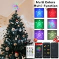 thumbnail image 3 of Christmas Tree Topper Light Smart App Remote Control 7" LED Color Changing Star Tree Toppers Sync with Music Dimmable Timer USB Plug in/Wire 16.4Ft Topper for Xmas Party Holiday, 3 of 7