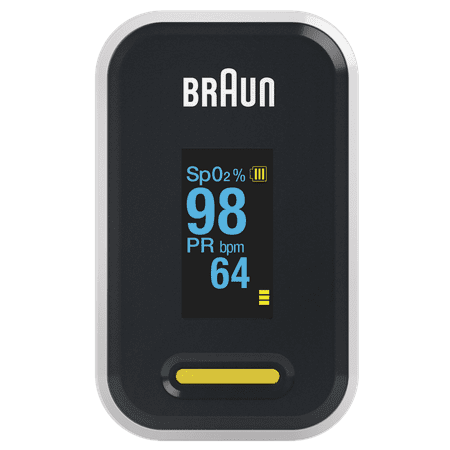 Braun Pulse Oximeter  with Clinically Validated Accuracy  BPX800US  Black