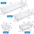 thumbnail image 2 of 14 PCS Clear Plastic Drawer Organisers Tray for Makeup, Kitchen Utensils, Jewelries and Gadgets, 2 of 5