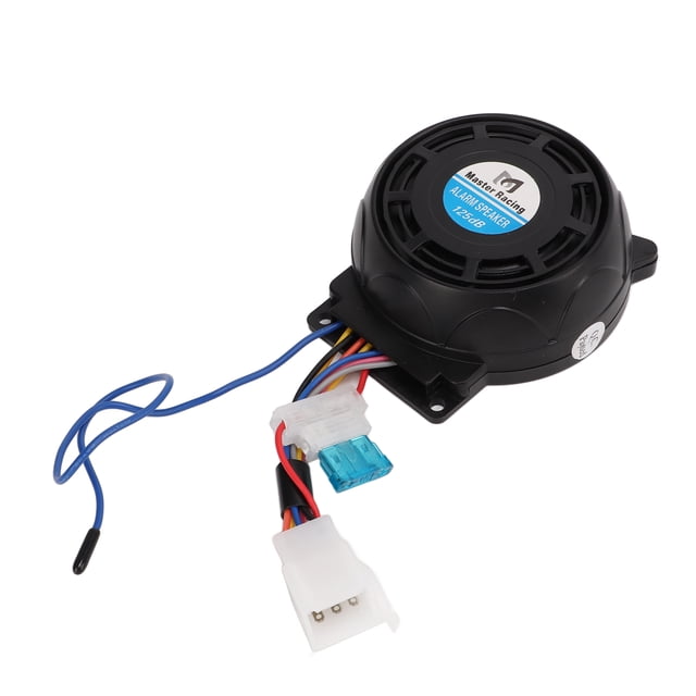 Alarma de motocicleta antirrobo negra con doble control remoto bocina de advertencia audible 12V