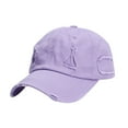 thumbnail image 2 of Xysaqa Distressed Baseball Cap Hats for Women Vintage Cotton Sports Trucker Hat Headwear Adjusting Low Profile Caps, 2 of 3