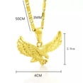 thumbnail image 4 of GKNET Golden Eagle 24K Gold Plated Pendant 50CM/60CM Necklace Chains Fashion Jewelry, 4 of 7