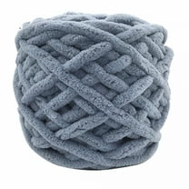 AUQ Chunky Knit Chenille Yarn,Jumbo Chenille Yarn Soft Blanket Yarn DIY Chenille Yarn Chunky Wool Yarn for Arm-Knit,Crochet,Knitting & Crafting (White,1 Pack)
