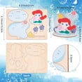 thumbnail image 2 of 1set Basswood Cake Insert Card Decoration Mermaid for Birthday Cake Decoration Colorful 155x210mm, 2 of 5