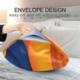 thumbnail image 4 of Yayeee Pillowcase Standard Size Set of 2 Satin Wrinkle Resistant Pillow Case, Orange Abstract Wavy, 4 of 8