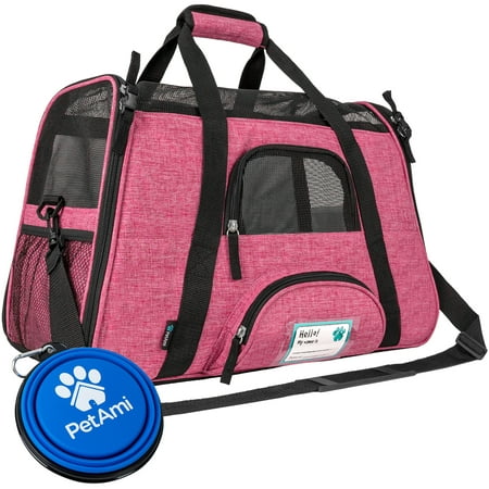 UPC: 0819594022219 | PetAmi Premium Airline Approved Soft Sided Pet Carrier  Heather Pink