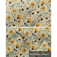 thumbnail image 6 of Orange Flower Linen Curtain Valance for Bedroom/Bathroom/Kitchen/Office/Living/Dining Room Windows,Vintage Botanical Blossom Leaves Rod Pocket Topper Drapes Decorative Cafe Drapery Panel 54x18, 6 of 6