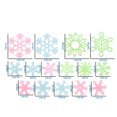 thumbnail image 1 of Infidev - 12 pegatinas luminosas navideñas de copos de nieve, decoración de pared DIY, arte festivo iluminado para el hogar y la oficina, 1 of 8