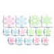 thumbnail image 1 of Infidev - 12 pegatinas luminosas navideñas de copos de nieve, decoración de pared DIY, arte festivo iluminado para el hogar y la oficina, 1 of 8