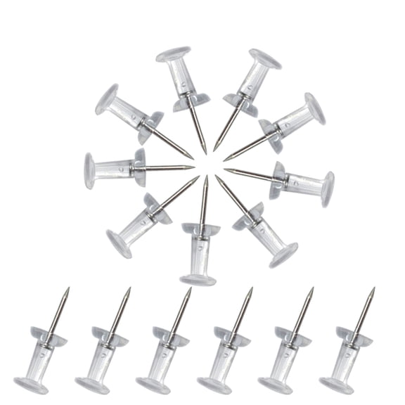 WHAMVOX 300Pcs Transparent Pushpins Map Push Tacks for Office