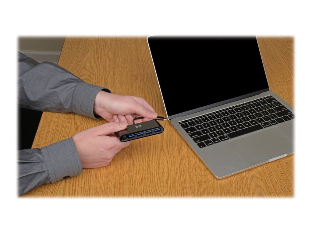 Tripp Lite USB-C Hub Adapter w 4x USB-A & USB Type C PD Charging